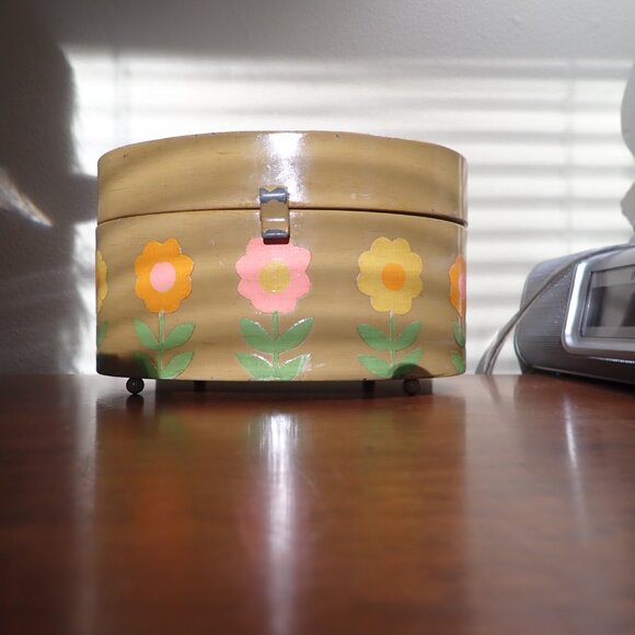 Vintage Metal Box Purse Flowers - Picture 12 of 13